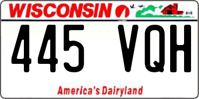 WI license plate 445VQH