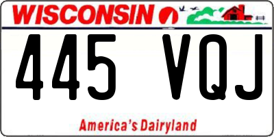 WI license plate 445VQJ