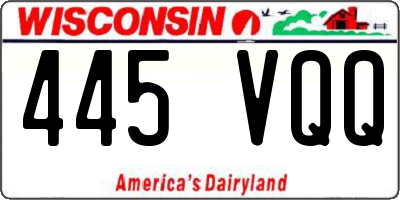 WI license plate 445VQQ