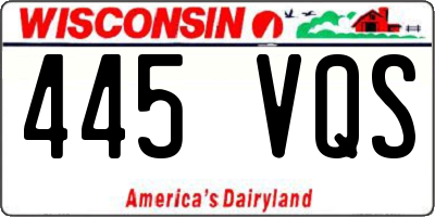 WI license plate 445VQS