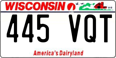 WI license plate 445VQT