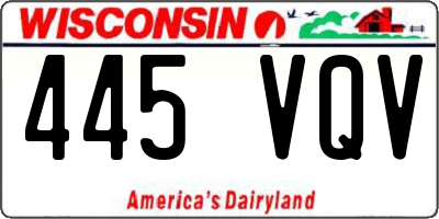 WI license plate 445VQV