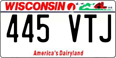 WI license plate 445VTJ