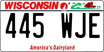WI license plate 445WJE