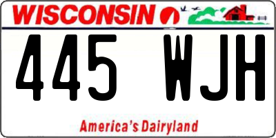WI license plate 445WJH