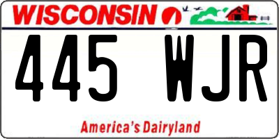 WI license plate 445WJR