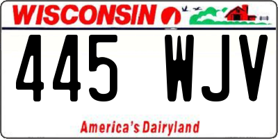 WI license plate 445WJV