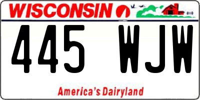 WI license plate 445WJW