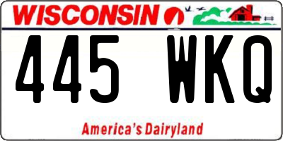 WI license plate 445WKQ