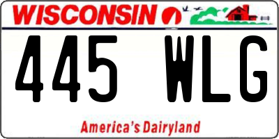 WI license plate 445WLG