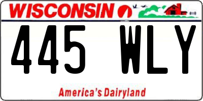 WI license plate 445WLY