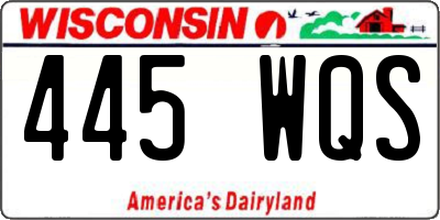 WI license plate 445WQS