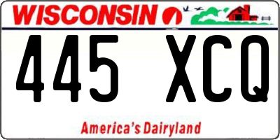 WI license plate 445XCQ