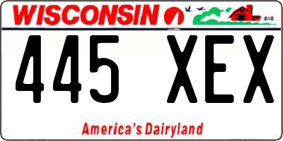 WI license plate 445XEX