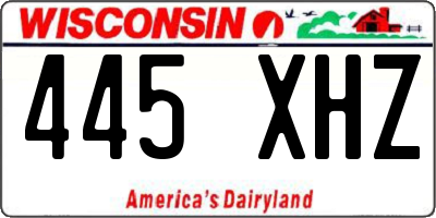 WI license plate 445XHZ