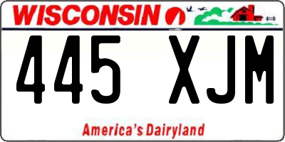 WI license plate 445XJM