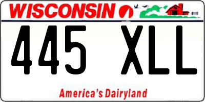 WI license plate 445XLL