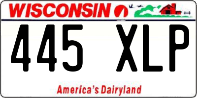 WI license plate 445XLP