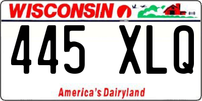 WI license plate 445XLQ