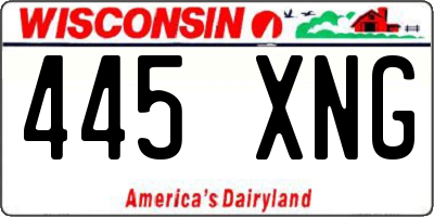 WI license plate 445XNG
