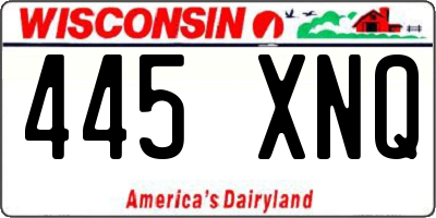WI license plate 445XNQ