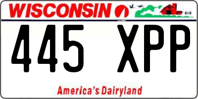 WI license plate 445XPP