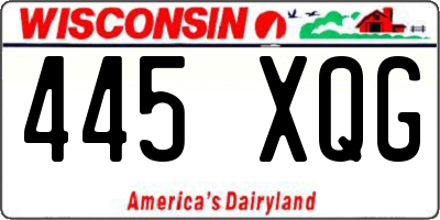 WI license plate 445XQG