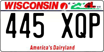WI license plate 445XQP