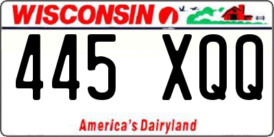 WI license plate 445XQQ