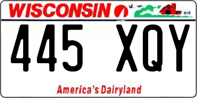 WI license plate 445XQY