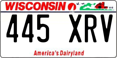 WI license plate 445XRV