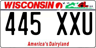 WI license plate 445XXU