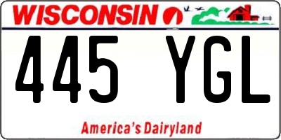 WI license plate 445YGL