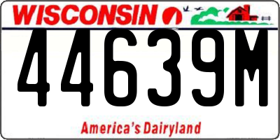 WI license plate 44639M