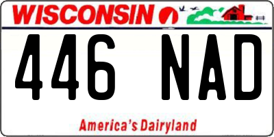 WI license plate 446NAD