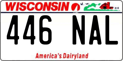 WI license plate 446NAL