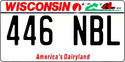 WI license plate 446NBL