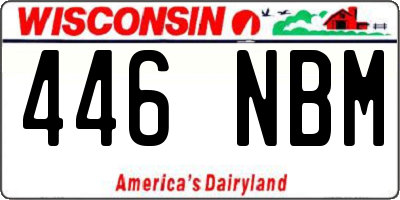 WI license plate 446NBM