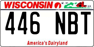 WI license plate 446NBT