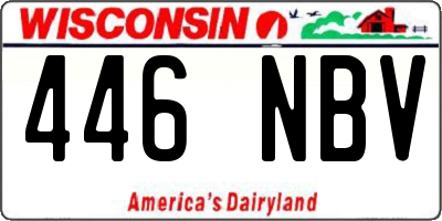 WI license plate 446NBV