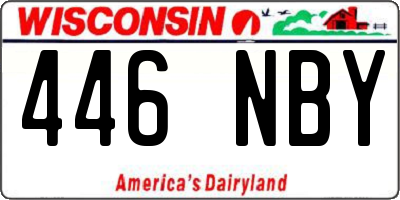 WI license plate 446NBY