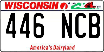 WI license plate 446NCB