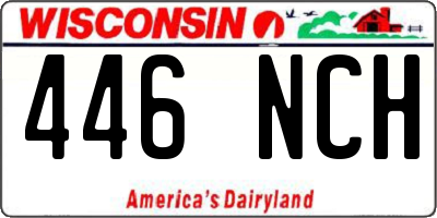 WI license plate 446NCH