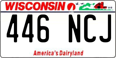 WI license plate 446NCJ
