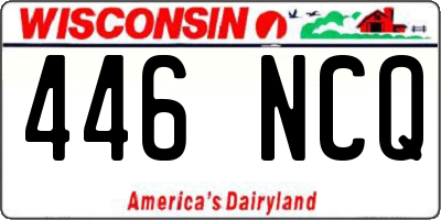 WI license plate 446NCQ