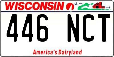 WI license plate 446NCT