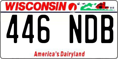 WI license plate 446NDB