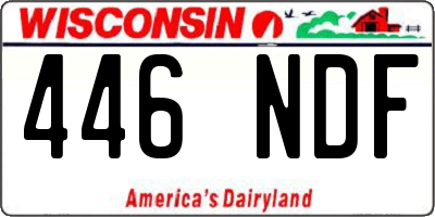 WI license plate 446NDF