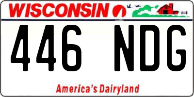 WI license plate 446NDG