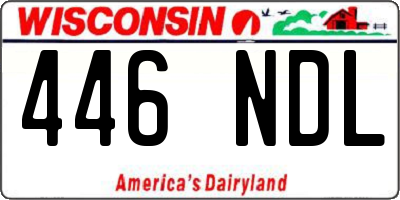 WI license plate 446NDL